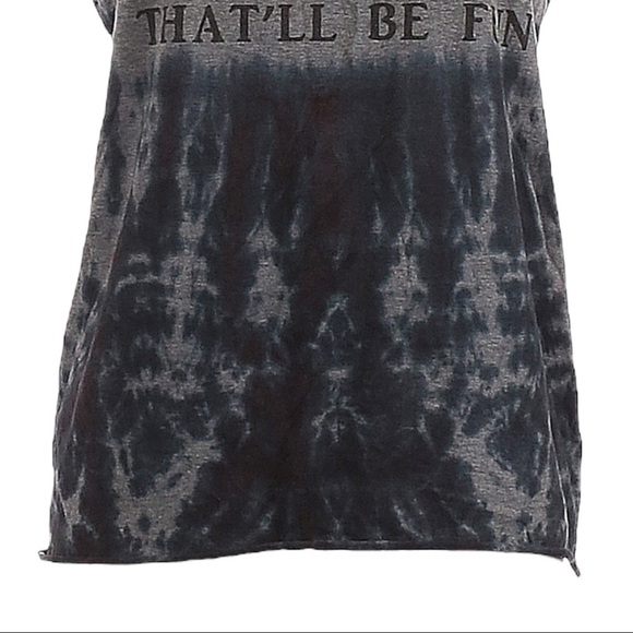 🌺 Sheshow Navy Blue Underestimate Me Tie Dye Racerback Tank Top Size L - Picture 5 of 10